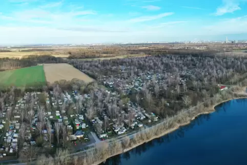 Weitläufig: Campinggebiet „Auf der Au“ bei Waldsee.