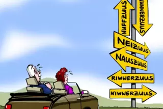 Unverkennbar: die Pfälzer Richtungsangaben.
