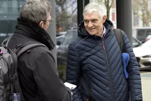 Martin Poradisch (rechts) im Gespräch mit Volker Endres. 