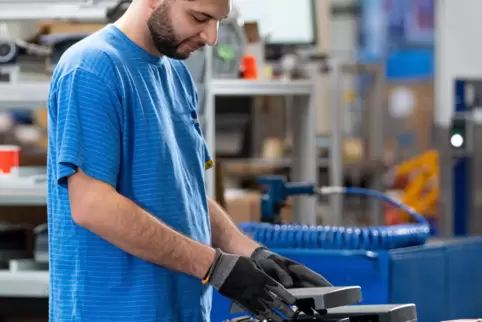 Einblick in die aktuelle Fertigung der Eta-Line-Pro-Pumpe am KSB-Stammsitz in Frankenthal.