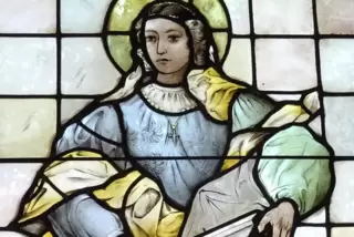 Erzengel in der katholischen Kirche in Altleiningen. Entscheidende Frage: Wer kriegt die Rolle im Krippenspiel?