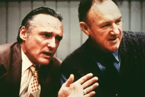 Dennis Hopper (links) und Gene Hackman im Film „Freiwurf“.