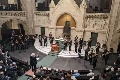 Das Trompetenensemble der Musikhochschule Karlsruhe unter Leitung von Reinhold Friedrich gestaltet am 7. Januar das Neujahrskonz