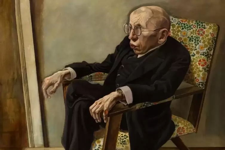 Hauptmotiv der Ausstellung &bdquo;100 Jahre Neue Sachlichkeit&ldquo; in Mannheim: George Grosz&rsquo; &bdquo;Portr&auml;t des Schriftstellers Max Hermann-Nei