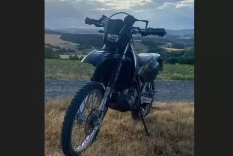 Dieses Motorrad wurde gestohlen. 