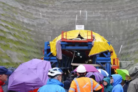 Im Innern noch Baustelle: der Mühlbergtunnel. Anfang November hatten die Projektverantwortlichen zur Besichtigung geladen. 