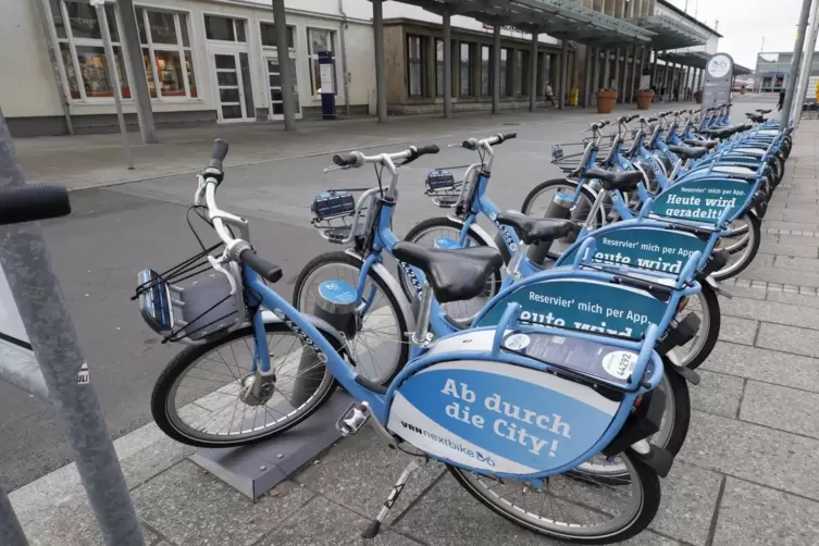 Die VRN-Nextbikes sind schon immer nur an festen Stationen auszuleihen.
