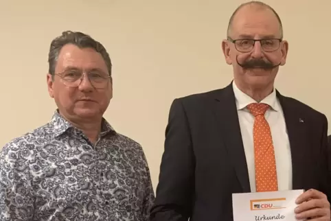 CDU-Vorsitzender Hans-Jürgen Kuntz und CDU-Ehrenvorsitzender Ulrich Christmann.