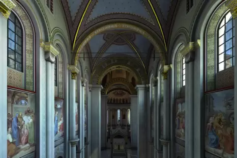 Die Rekonstruktion der von König Ludwig veranlassten Domausmalung durch Johann Baptist Schraudolph.