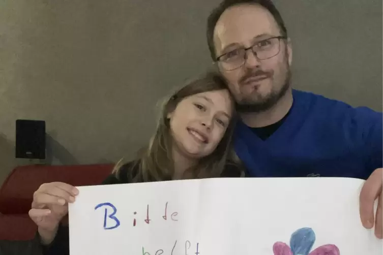 Rufen zur Solidarität mit Kindern auf: Benjamin Adam und seine Tochter Lilli-Sophie. 