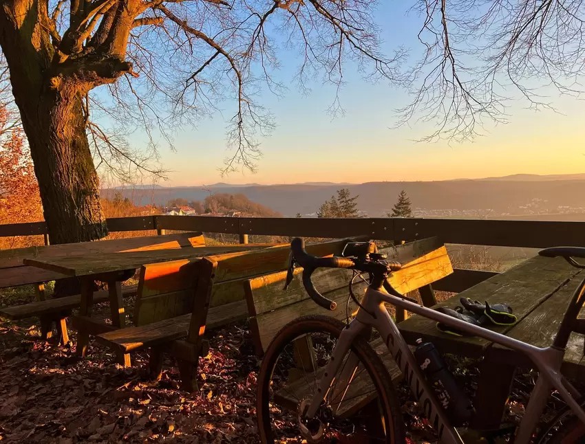 Christian Sann aus Bubenheim erinnert sich gerne an diesen Moment zurück, als er den Blick von Stauf auf den Pfälzer Wald festhi