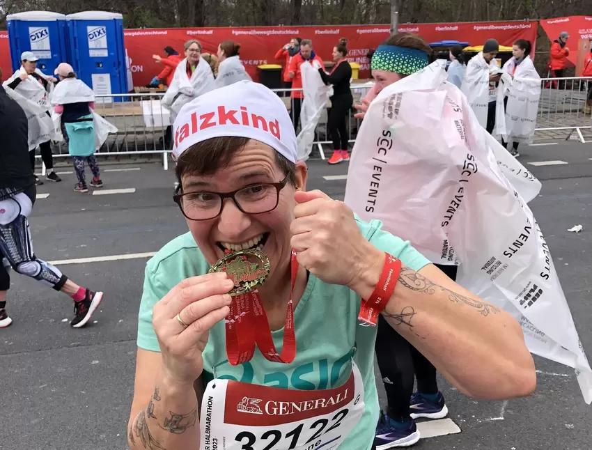 Bereits zum zweiten Mal hat die Bolanderin Christiane Rubner-Schmidt am Halbmarathon in Berlin teilgenommen – und die Strecke au
