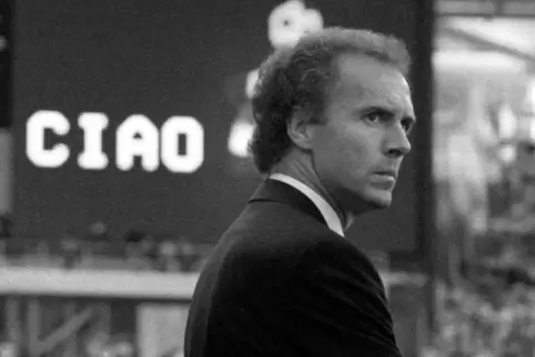 Franz Beckenbauer im WM-Finale 1990 in Rom. 