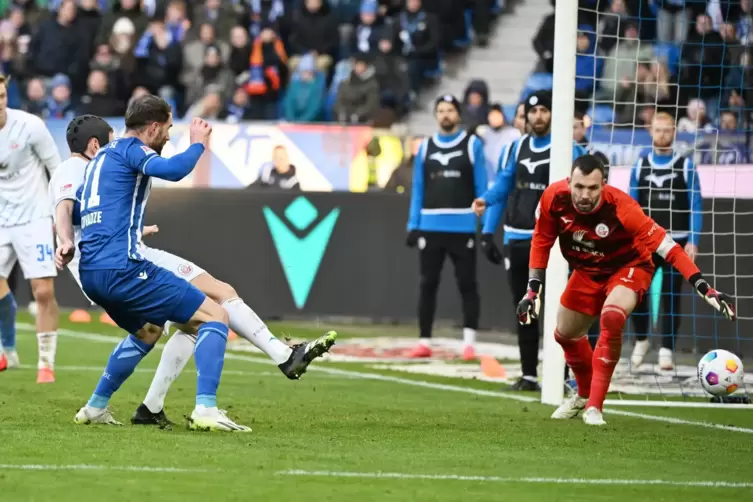 Hoffnungsträger: Budu Zivzivadze erzielt gegen Hansa Rostock den Treffer zum 2:2. Bislang kommt der Georgier auf fünf Tore.