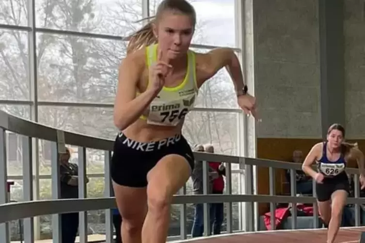 Schnelle Lembergerin: Christina Emser siegt bei der Pfalzmeisterschaft im 200-Meter-Sprint.