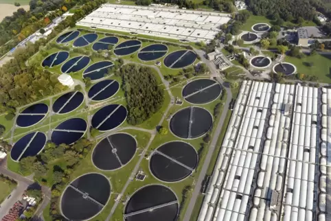 In die BASF Kläranlage fließt auch das Mutterstadter Schmutzwasser und wird aufbereitet.