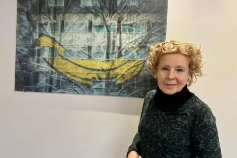 Motiv fürs Art-Hotel: Eigens für die Ausstellung in Kirchheimbolanden hat Monika Kropshofer drei Werke mit lokalem Bezug geschaf