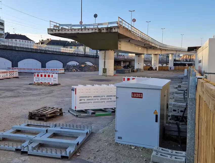 Noch unvollendet: Abrisskante der Hochstraße Süd.