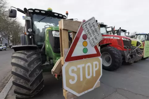 In Kaiserslautern haben Bauern am Montag vergangener Woche protestiert.
