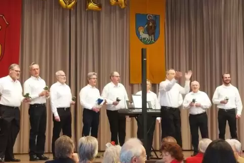 Fulminantes Comeback: die Neuformation des Gesangvereins Ruchheim beim Neujahrsempfang des Ortsvorstehers Mitte Januar. 