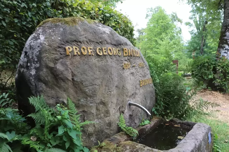 Die Stadt Annweiler hat Georg Biundo einen Gedenkbrunnen an der Trifelsstraße gewidmet, deren Ideengeber er war. 