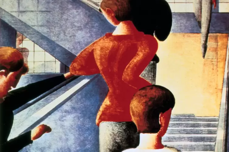 Inspiration f&uuml;r den Albumtitel: OSkar Schlemmers Gem&auml;lde &bdquo;Bauhaustreppe&ldquo; (Ausschnitt). 