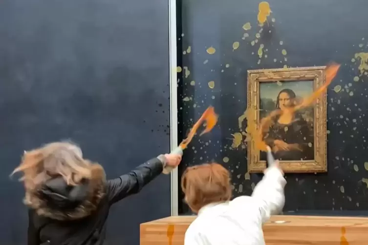 Erneut Zielscheibe von Vandalismus: die Mona Lisa.