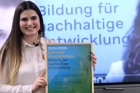 Die Firma FRC Personalservice wurde in der Kategorie „Bildung für nachhaltige Entwicklung“ ausgezeichnet. Michelle Rivera Campos