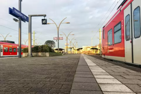 Der Hauptbahnhof in Heidelberg. 