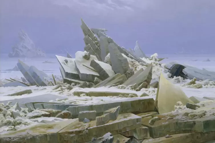 Gerhard Richer war so faszniert von dem Bild, dass er extra nach Gr&ouml;nland reiste: &bdquo;Das Eismeer&ldquo;, 1823/24.
