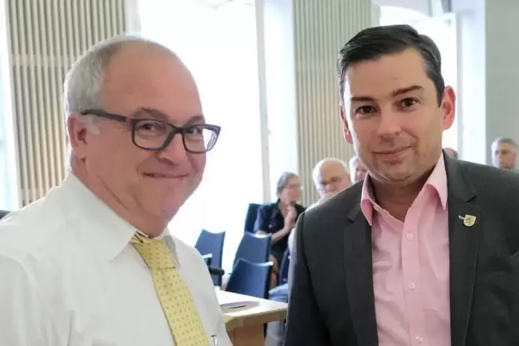 Dass die CDU Bürgermeister Christian Gauf (links) auf die Stadtratsliste gesetzt hat, kritisiert SPD-Vorsitzender Stéphane Mouli
