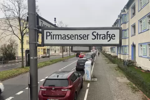 Die Pirmasenser Straße ist zweigeteilt. 