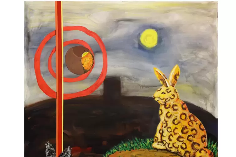&bdquo;Hase in Landschaft&ldquo;. 