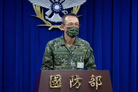 Pressekonferenz des taiwanesischen Verteidigungsministeriums