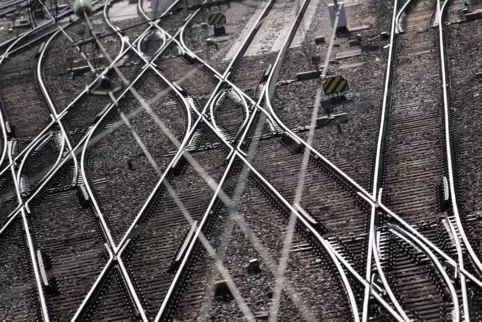 Gleise am Hauptbahnhof Mannheim