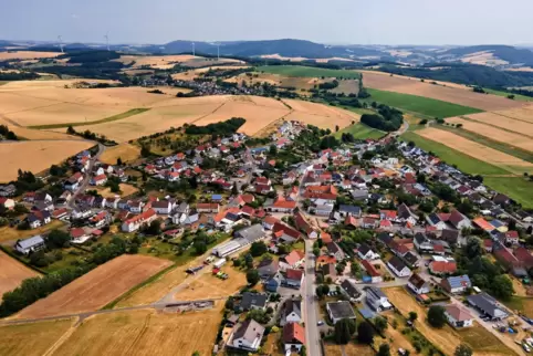 Luftaufnahme von Wahnwegen. 