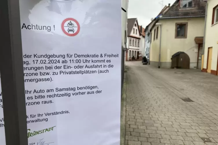 Die Demonstration hat Folgen f&uuml;r Anwohner und Stellplatz-Mieter. 