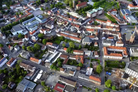 Die Stadtmitte von Zweibrücken. 
