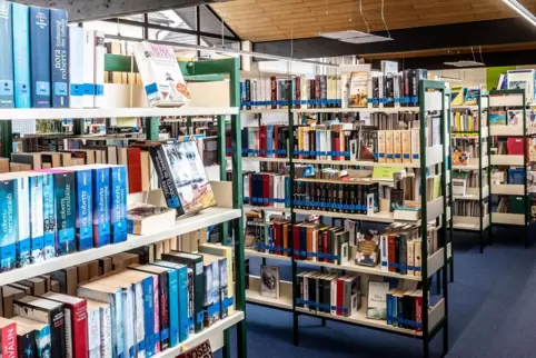 Schauplatz des Wettbewerbs: die Bücherei der VG Eisenberg.