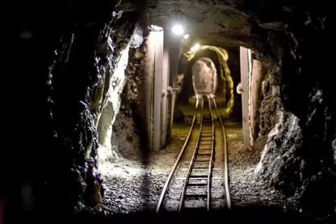 Mit einer Grubenbahn werden die Besucher ins Kalkbergwerk gefahren.