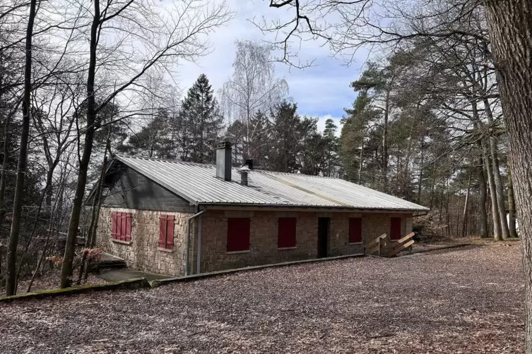 Die Hütte des Vogesenclubs auf dem Soultzerkopf. 