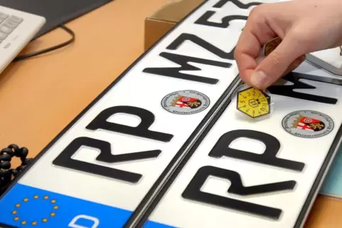 Nummernschild für den Rhein-Pfalz-Kreis: Wer eins braucht, muss derzeit Geduld mitbringen.
