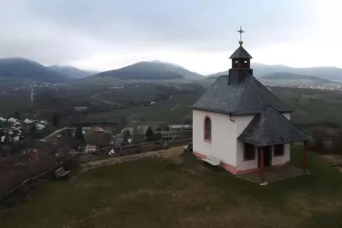 Winterlicher Blick von der Kleinen Kalmit.