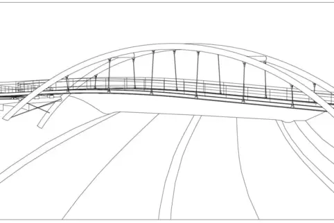 Der LBM hat eine Bogenbrücke geplant. 