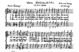 Das Merzalbtallied von Gottfried Kling. Das Merzalbtallied von Gottfried Kling.