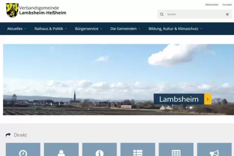  Die Internetseite der Verbandsgemeinde Lambsheim-Hessheim soll ein neues Design bekommen. 
