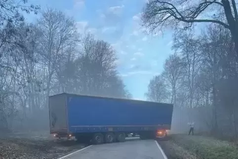 Ein Spezialunternehmen musste den Lastwagen auf die Fahrbahn ziehen.