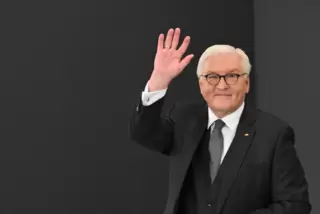 Bundespräsident Frank-Walter Steinmeier kurz nach seiner Wiederwahl im Jahr 2022. 