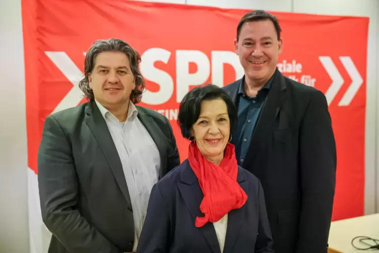 Die Spitzenkandidaten der SPD Südwestpfalz für die Kreistagswahl am 9. Juni (von links): Peter Spitzer, Angelika Glöckner und Al