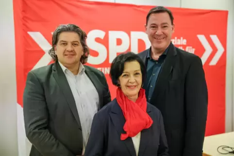 Die Spitzenkandidaten der SPD Südwestpfalz für die Kreistagswahl am 9. Juni (von links): Peter Spitzer, Angelika Glöckner und Al